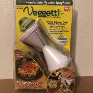 Veggetti Spiral Vegetable Cutter Kitchenware, Turn Veggies into Spaghetti, New